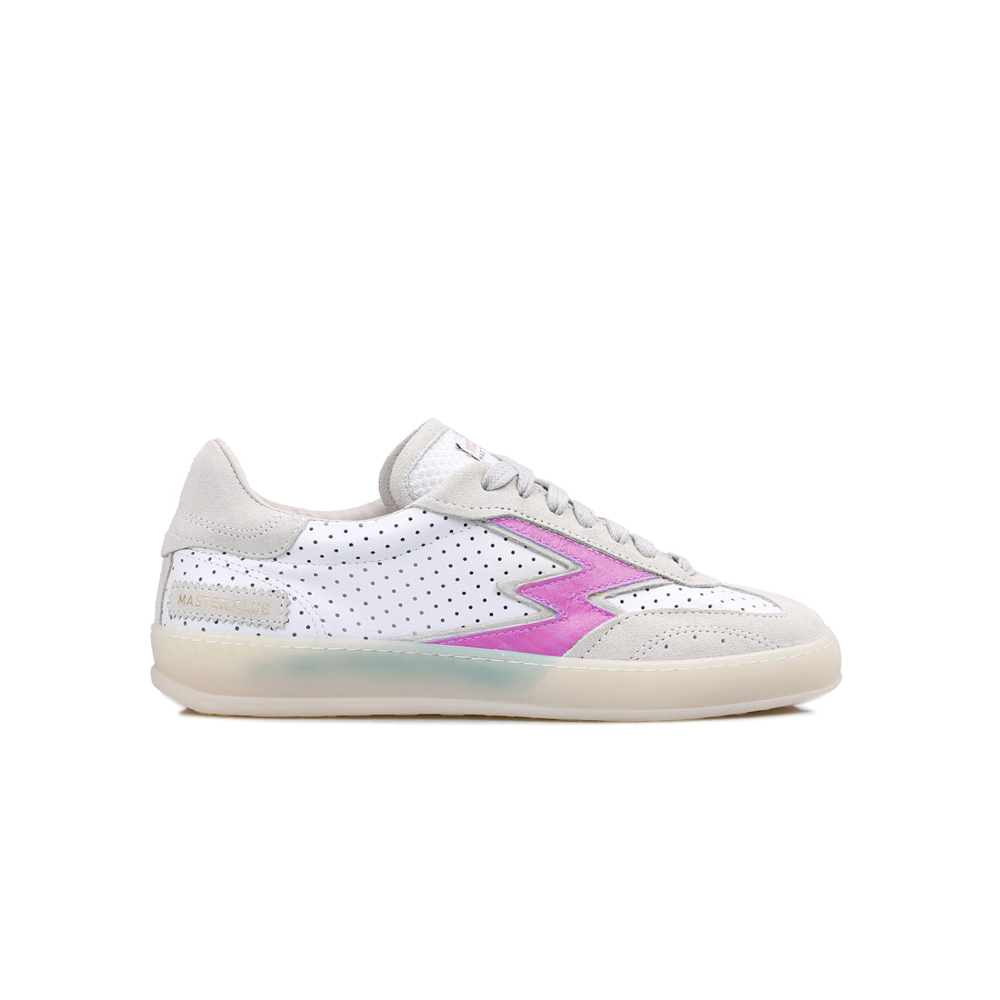 White Club Sneaker with Matte Pink Logo