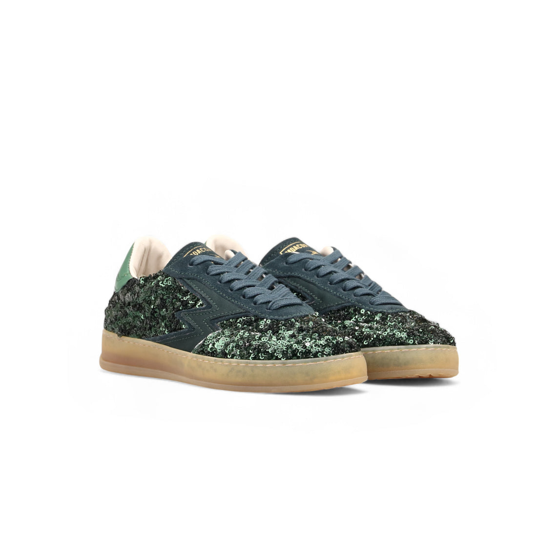 Green Sequin Club Sneakers