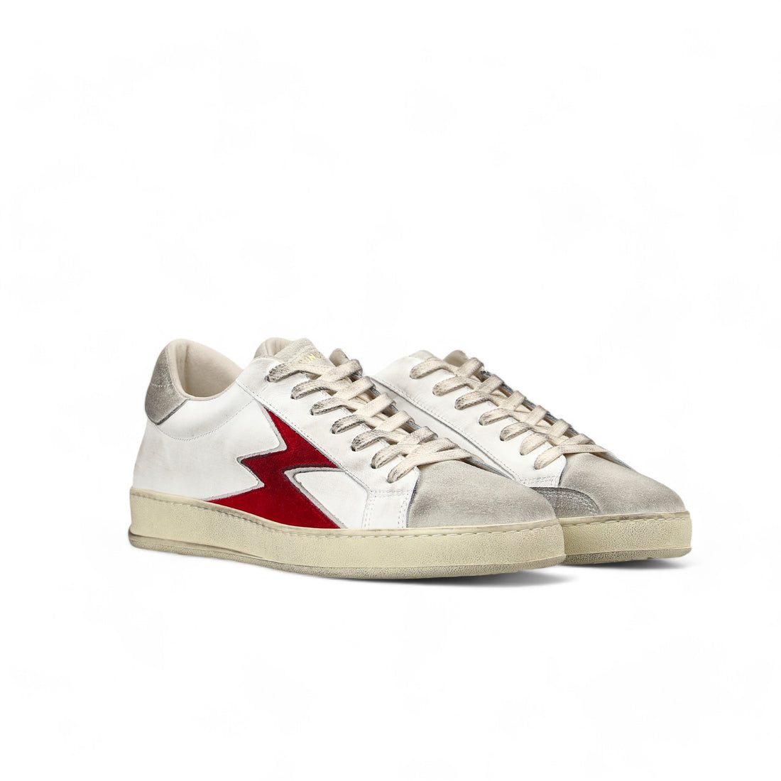 Sneaker Iconic Bianco Logo Rosso uomo