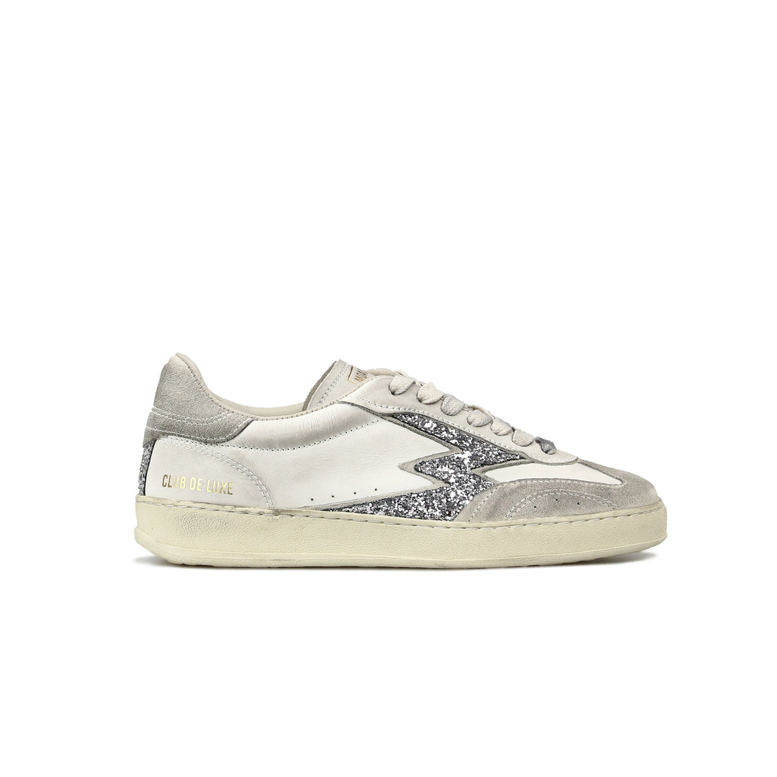 Club Deluxe Sneaker Logo Glitter Silver
