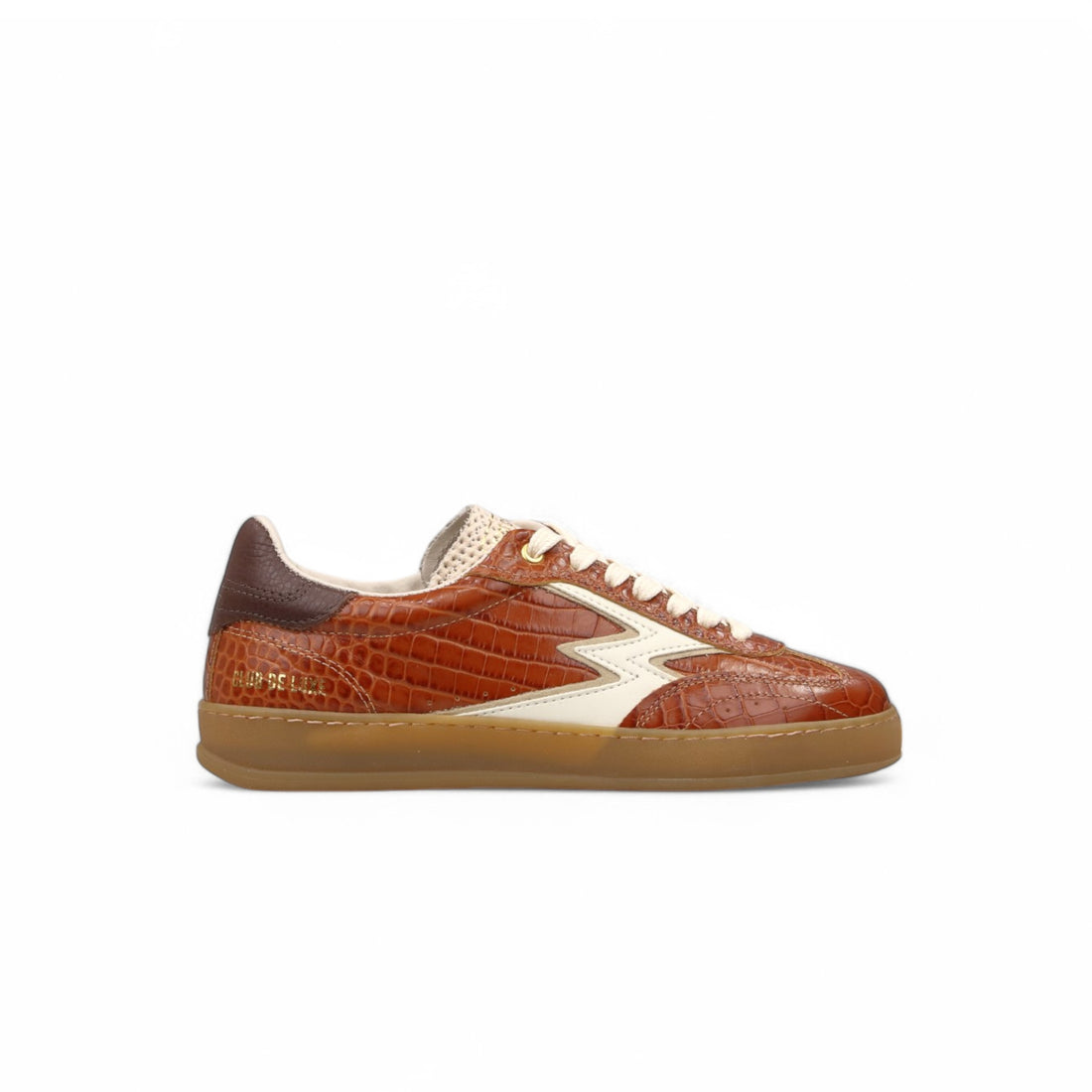 SNEAKER CLUB COCCODRILLO COGNAC