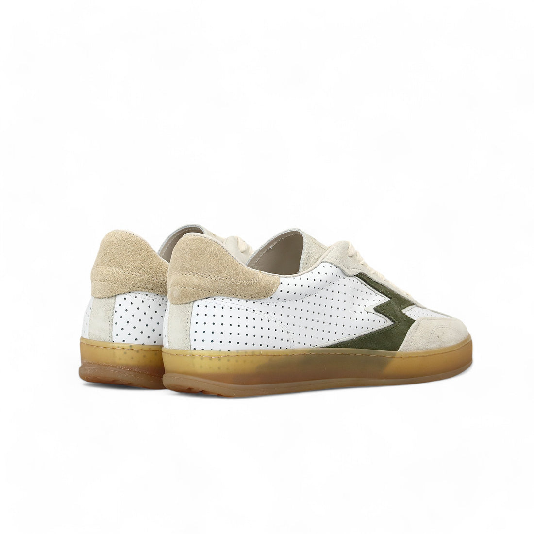SNEAKER CLUB TRAFORATA LOGO VERDE MILITARE