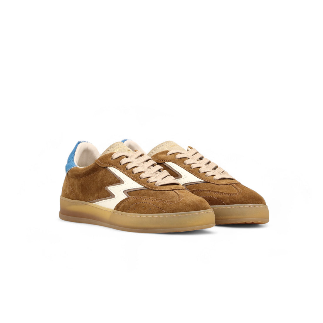 SNEAKER CLUB SUEDE TABACCO E CAVALLINO donna
