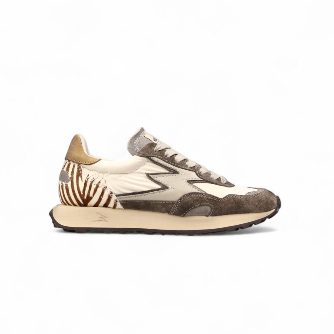 SNEAKER HYPE BIANCHE CON DETTAGLI IN CAVALLINO ZEBRATO