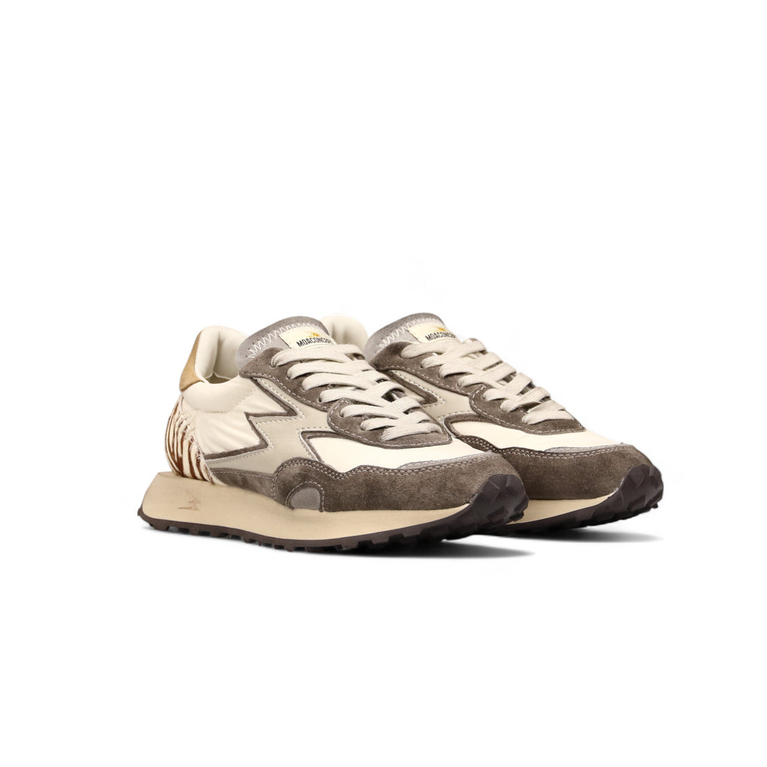 SNEAKER HYPE BIANCHE CON DETTAGLI IN CAVALLINO ZEBRATO