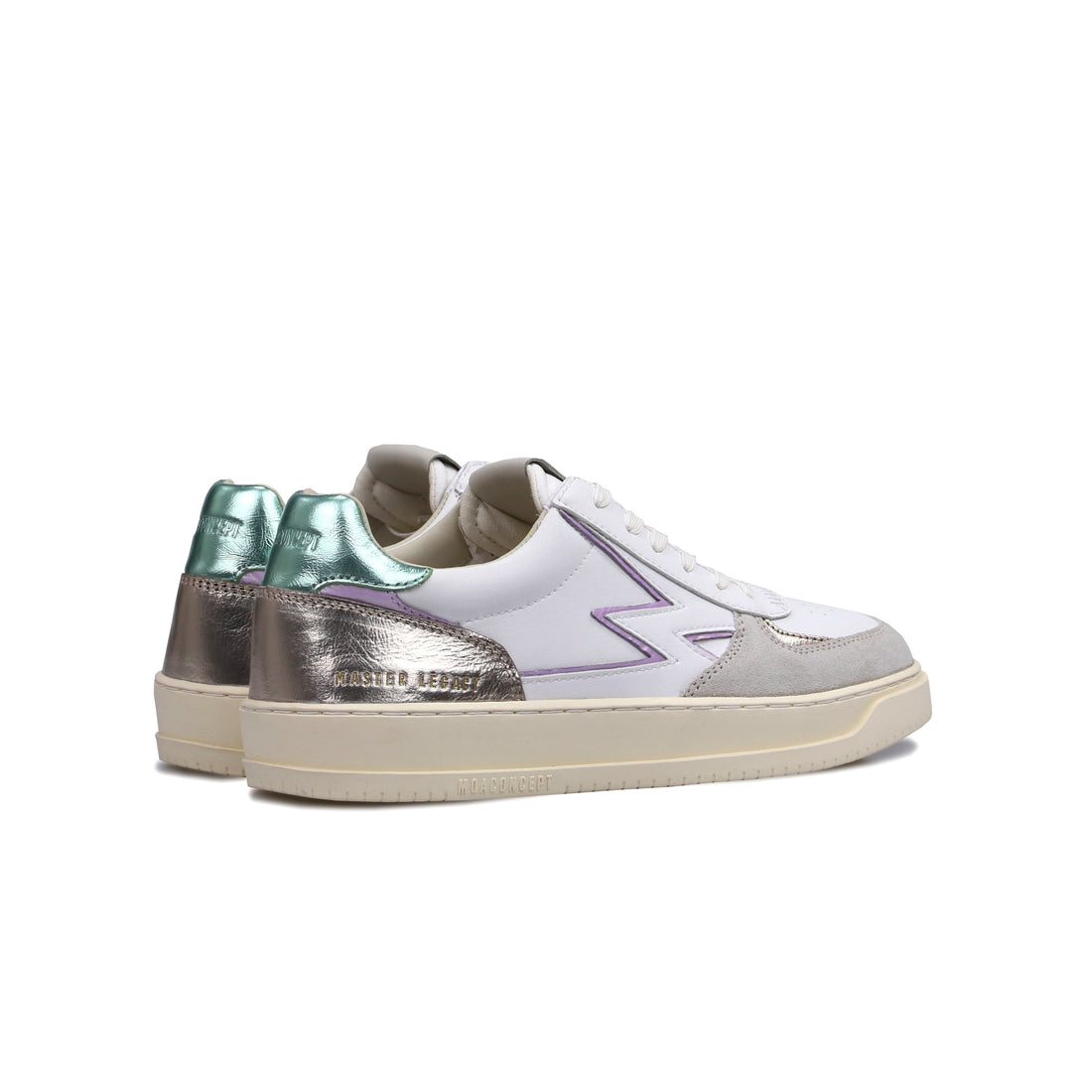 Sneaker Legacy laminate verde e platino
