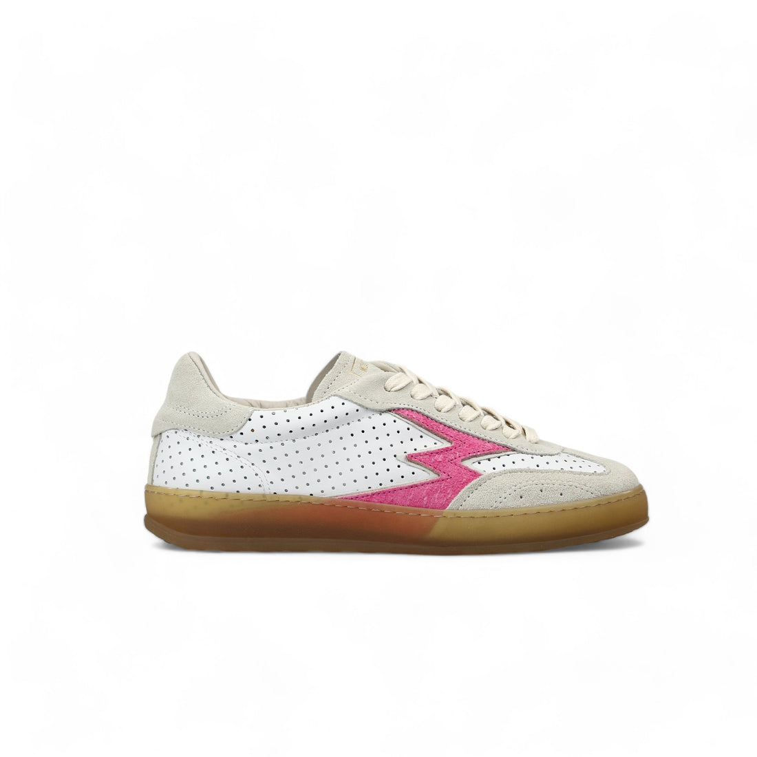 SNEAKER CLUB PERFORATED PINK LOGO