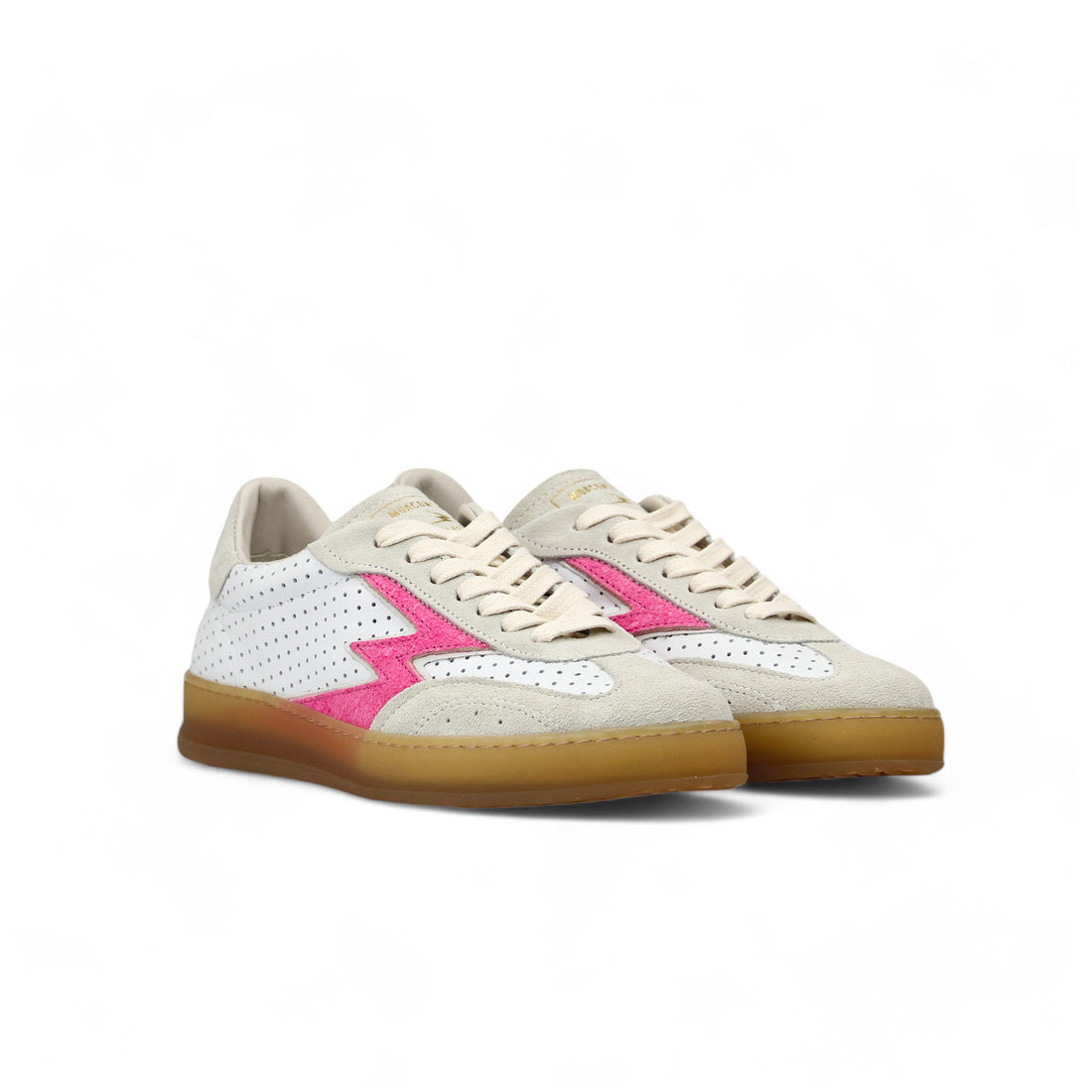 SNEAKER CLUB PERFORATED PINK LOGO