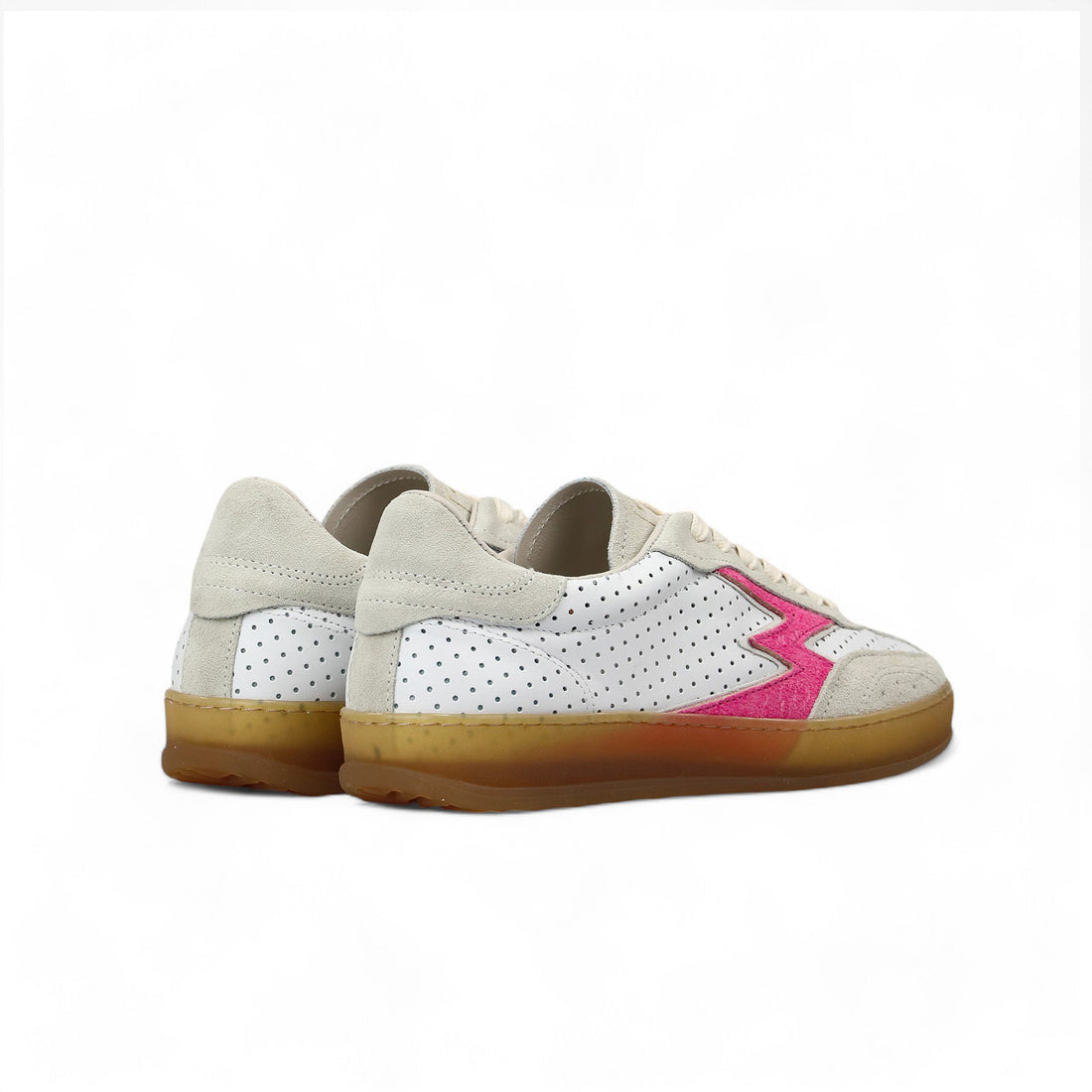 SNEAKER CLUB PERFORATED PINK LOGO