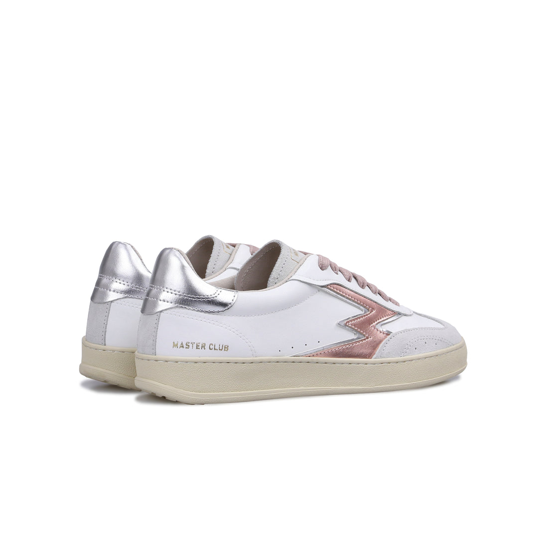 Sneaker Club bianche logo oro rosa
