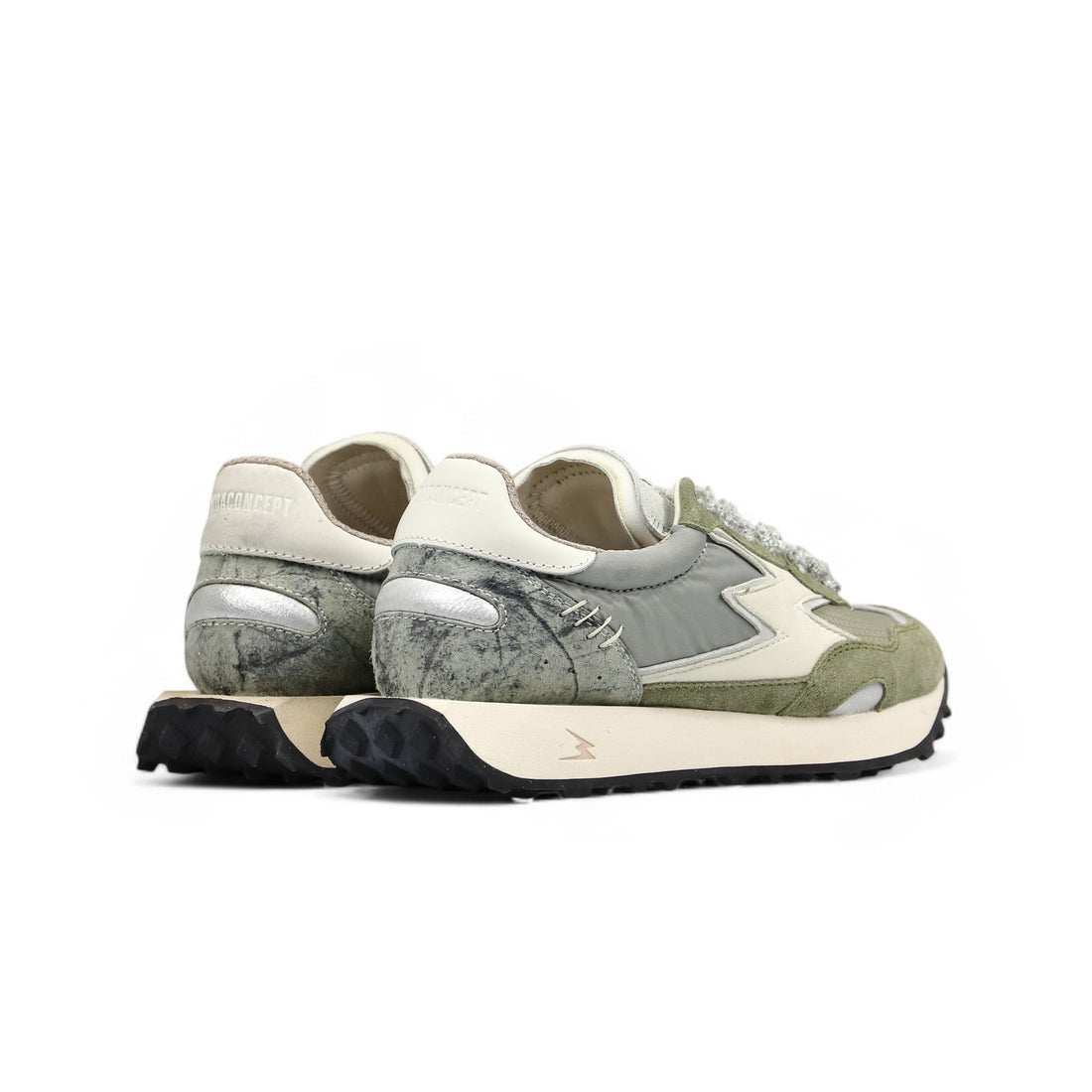 Sneaker Hype Grigio e Verde Militare