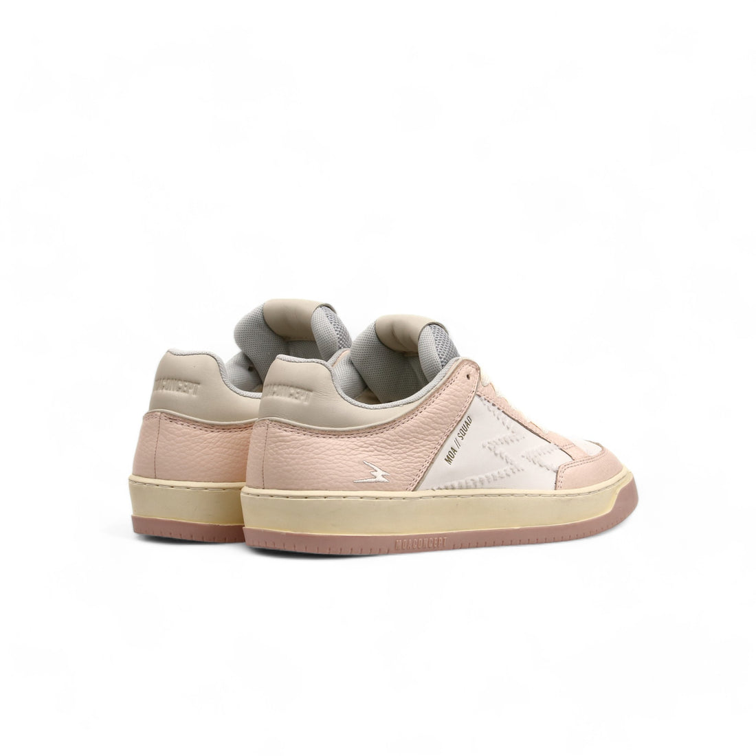 Sneaker Squad logo ricamato dettagli rosa