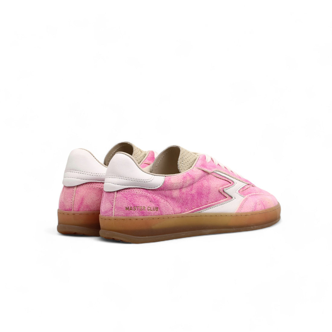 Sneaker Club Rosa Dettagli Pelle bianca