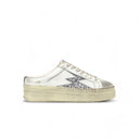 Iconic Double Sneaker White Glitter Logo