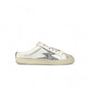 Iconic Mule White Sneaker with Glitter Logo