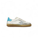 SNEAKER CLUB BIANCO STAMPA RETTILE TURCHESE