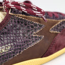 SNEAKER IKIGAI IN PELLE STAMPATA RETTILE BURGUNDY