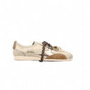 Sneaker Ikigai Crackle Beige Dettaglio Oro Laminato