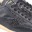 SNEAKER IKIGAI IN PELLE NERA E DETTAGLIO  PELLE IN STAMPA RETTILE
