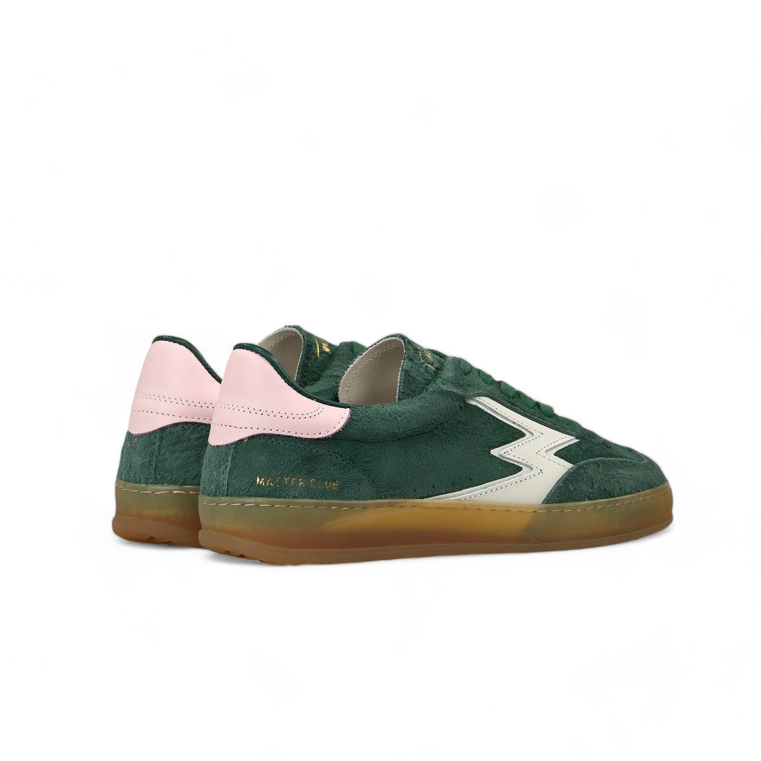 SNEAKER CLUB VERDE SCURO BACK TAB ROSA CHIARO