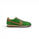 SNEAKER FLASH VERDE IN RASO OPACO CON DETTAGLI CAMMELLO