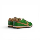 SNEAKER FLASH VERDE IN RASO OPACO CON DETTAGLI CAMMELLO