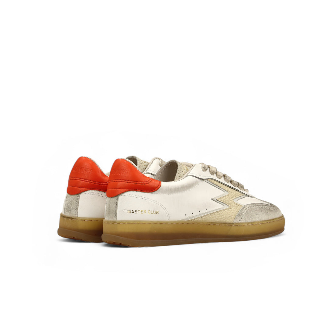 Sneaker Club Off White e Arancione Uomo