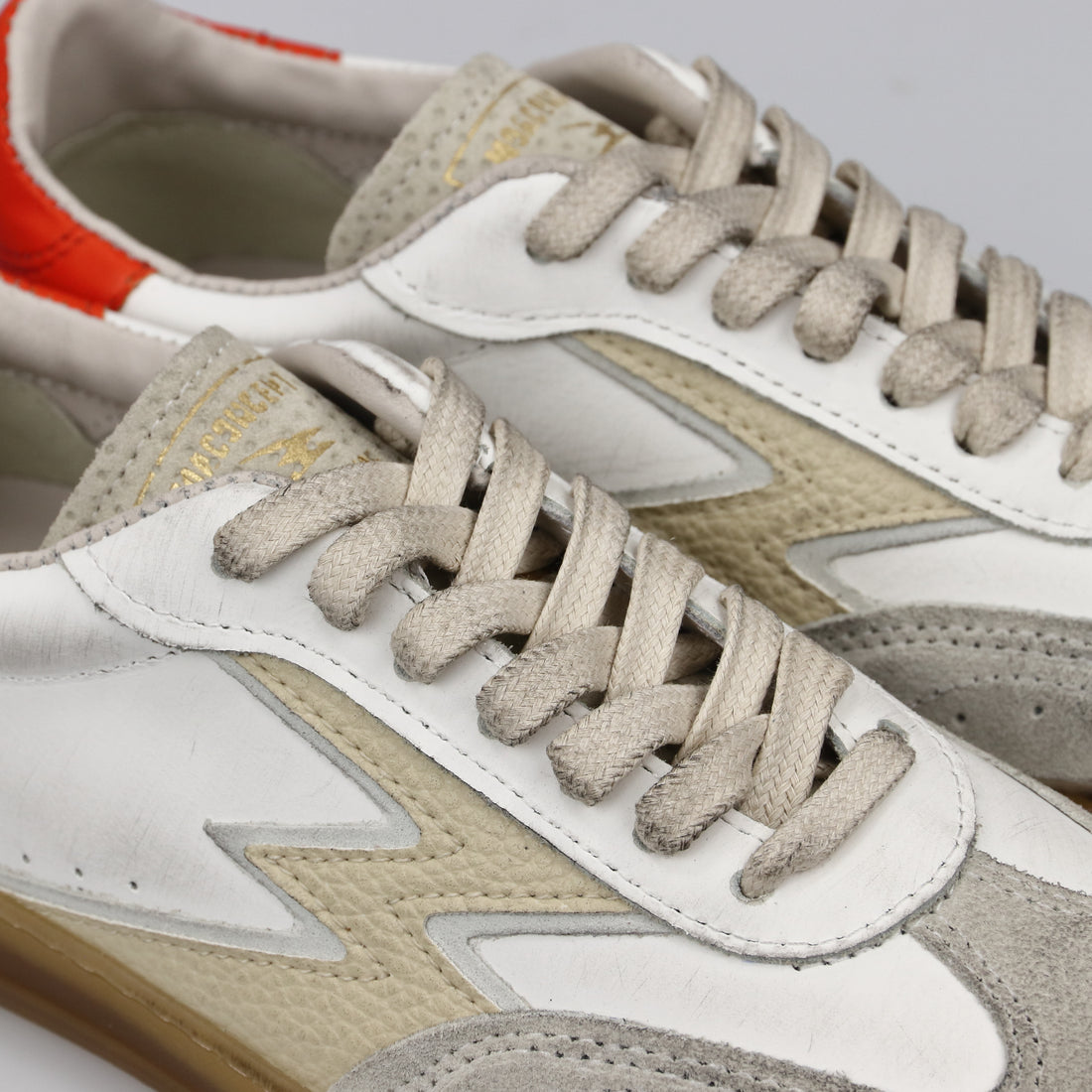 Sneaker Club Off White e Arancione Uomo