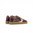 SNEAKER CLUB IN PELLE STAMPA RETTILE MELANZANA CON DETTAGLIO BURRO