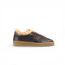 SNEAKER CLUB IN PELLE TESTA DI MORO CON FODERA INTERNA IN PELLICCIA