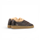 SNEAKER CLUB IN PELLE TESTA DI MORO CON FODERA INTERNA IN PELLICCIA