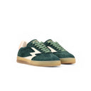 Green Suede and Ponyskin Club Sneakers