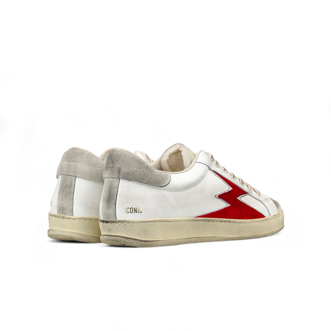 Sneaker Iconic Bianco Logo Rosso