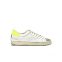 Women's Iconic White and Fluorescent Yellow Sneaker