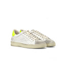Women's Iconic White and Fluorescent Yellow Sneaker
