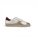 SNEAKER ICONIC BIANCHE CON DETTAGLIO BORDEAUX