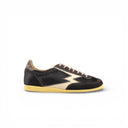 SNEAKER KOBE IN CAVALLINO MORO SCURO DETTAGLI IN PELLE MARRONE E LOGO BU