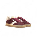 Women's SNEAKER CLUB SUEDE BORDEAUX AND PONYSKIN