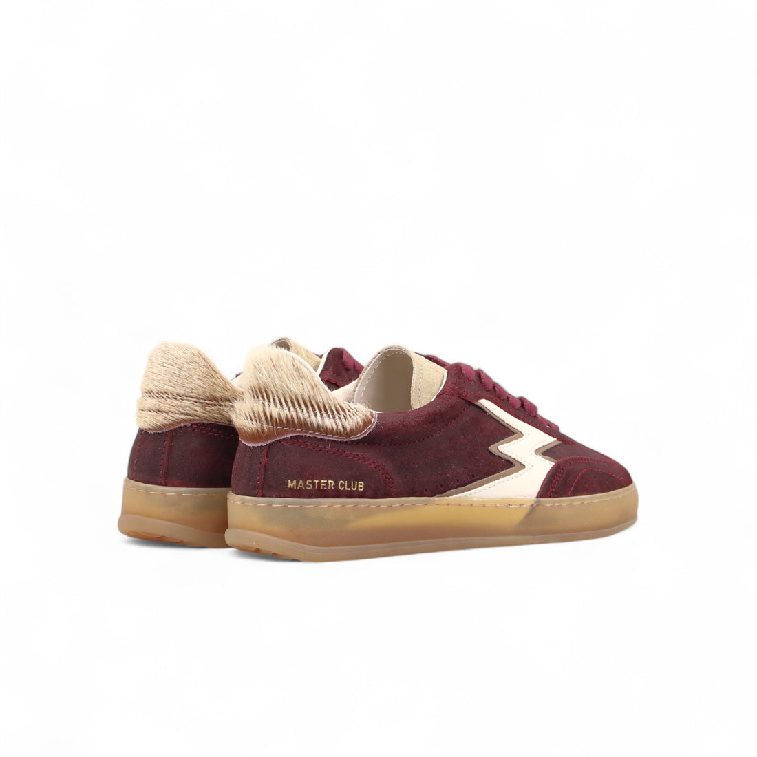 SNEAKER CLUB SUEDE BORDEAUX E CAVALLINO donna