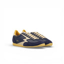 SNEAKER KOBE IN PELLE BLU NAVY E LOGO IN PELLE MARTELLATA BURRO
