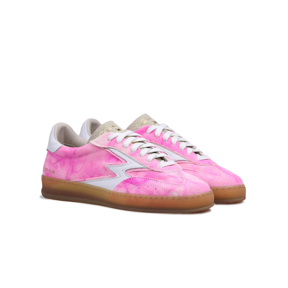 Club Rosa sneaker with white leather details