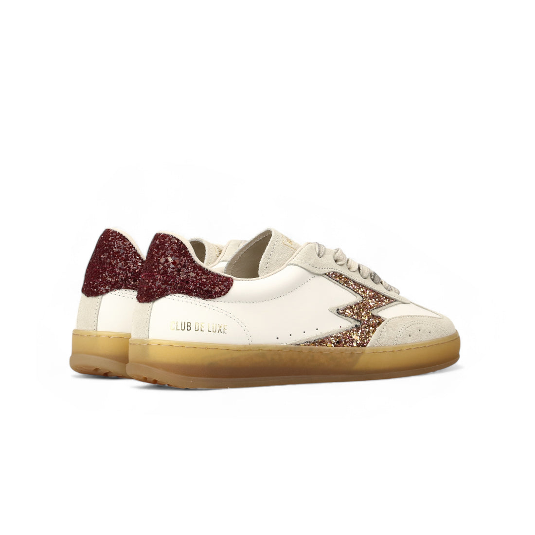 Sneaker Club De Luxe bianche e glitter