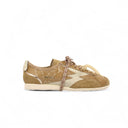 Ikigai Cognac Crackle Sneaker with Crackle Detail