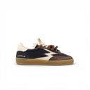 SNEAKER CLUB PATCHWORK NAVY, MARRONE E BURRO