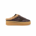 CHOCOLATE GLITTER DOUBLE CLUB MULE SNEAKER