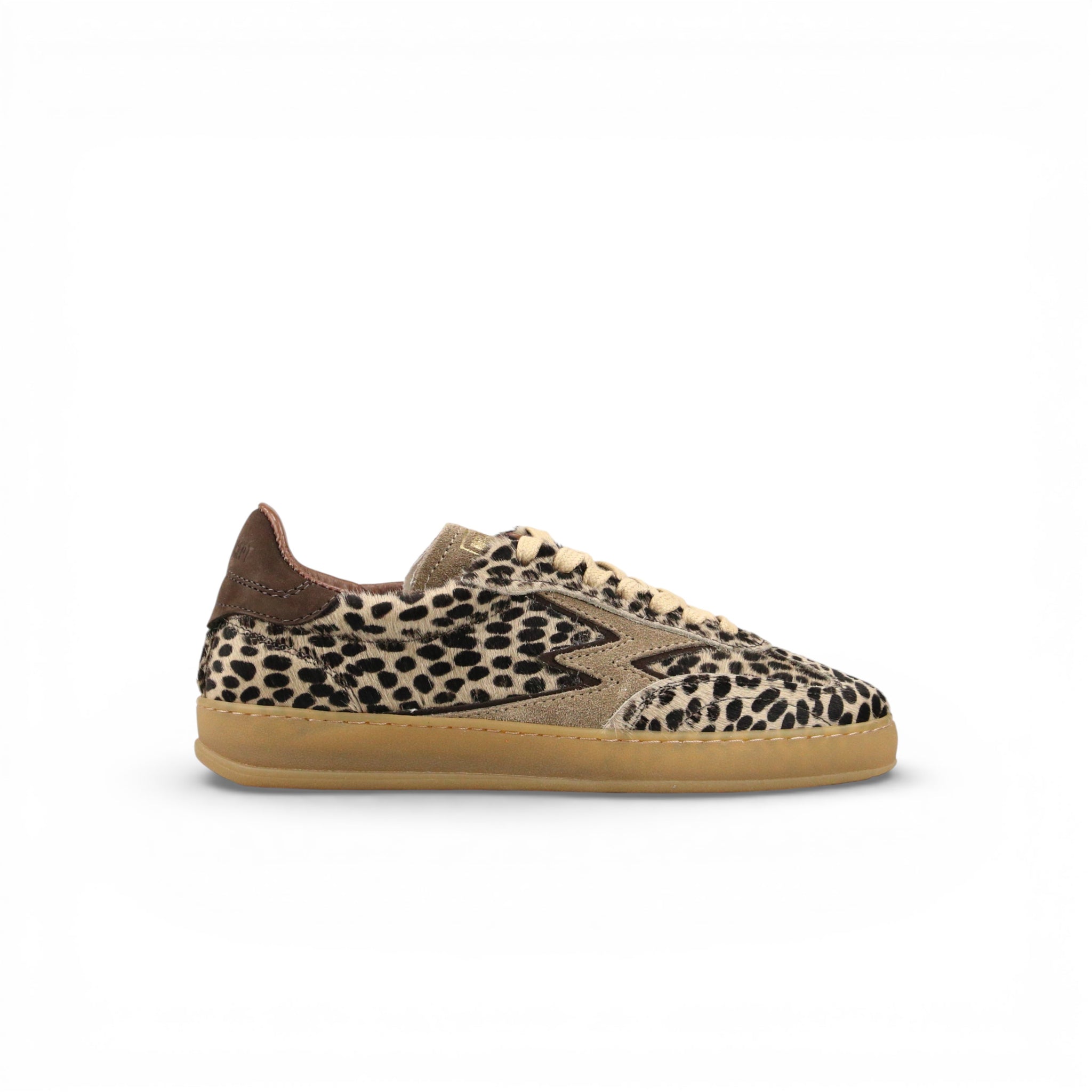 SNEAKER CLUB CAVALLINO STAMPA MACCHIE NERE SU FONDO BEIGE