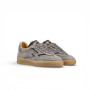 SNEAKER CLUB IN PELLE STAMPA STRUZZO GRIGIO OSTRICA