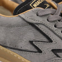 SNEAKER CLUB IN PELLE STAMPA STRUZZO GRIGIO OSTRICA