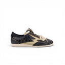SNEAKER IKIGAI IN PELLE STAMPATA RETTILE BLU NOTTE