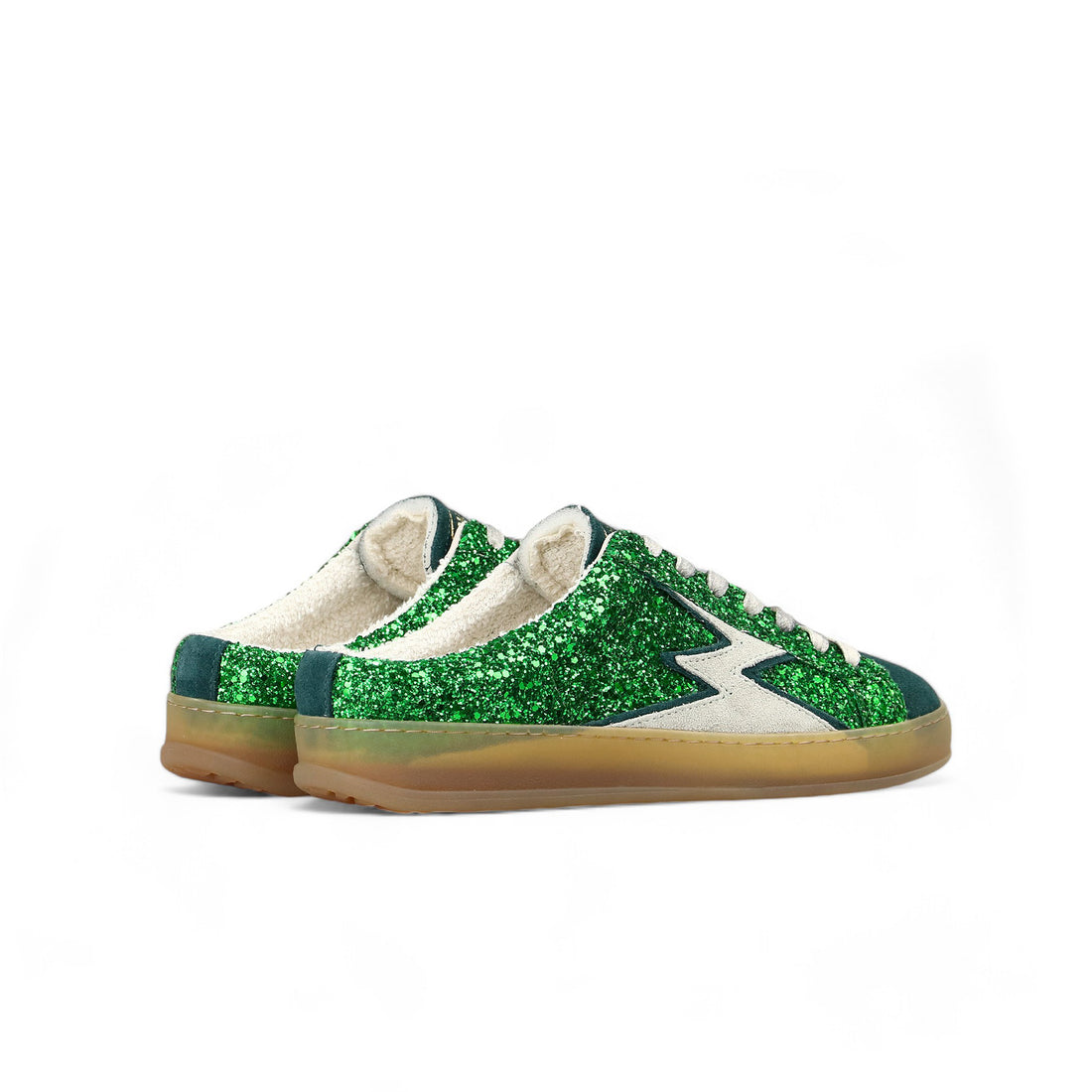 Sneaker Club Mule Glitter Verde